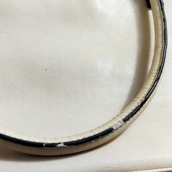 Anne Klein Cream Shimmer Down Large Satchel - Picture 10 of 10